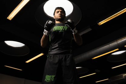 Pieters Fightgear Rashguard – Korte Mouw – Zwart/Groen - Pieters Fightgear