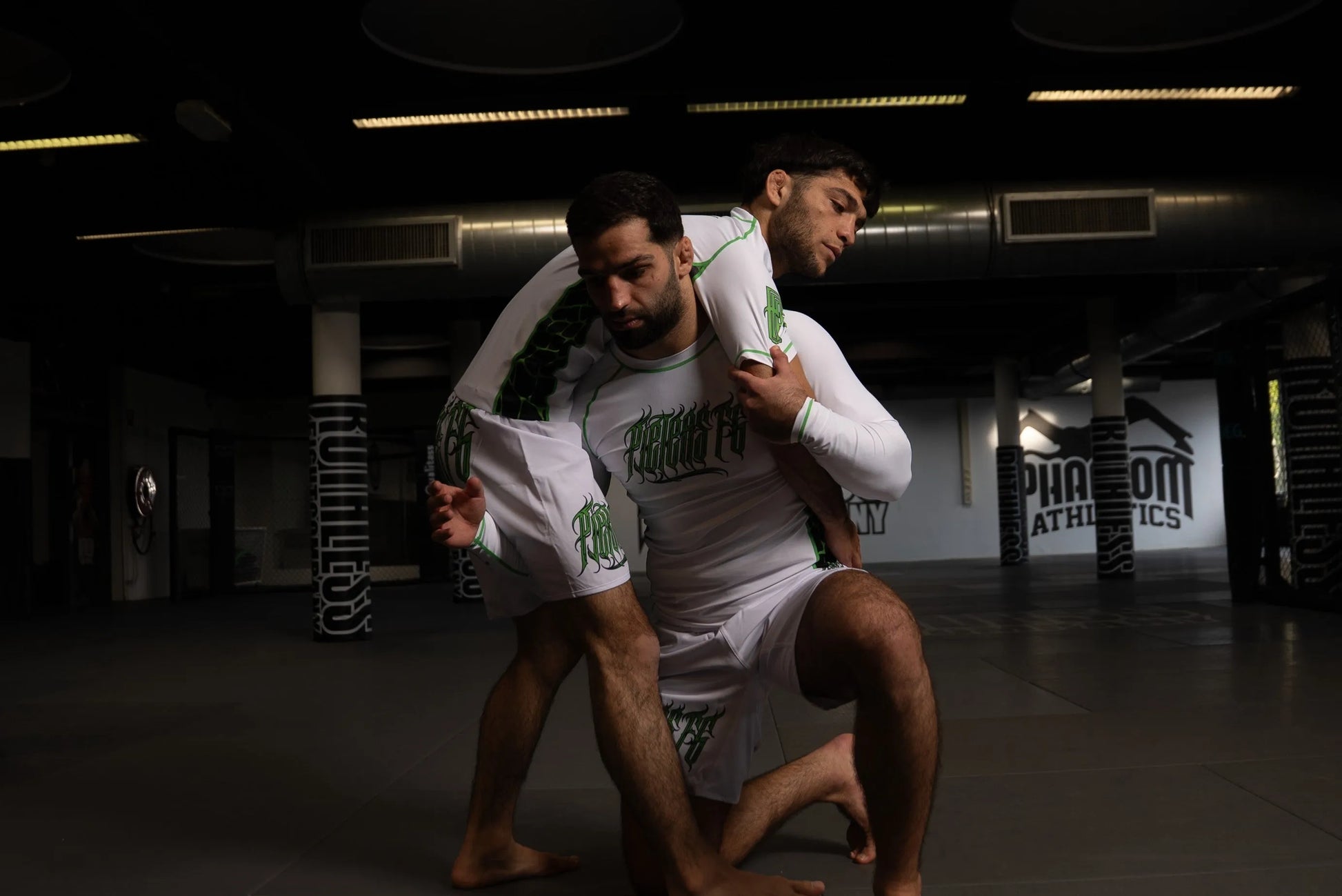 Pieters Fightgear Rashguard – Korte Mouw – Wit/Groen - Pieters Fightgear