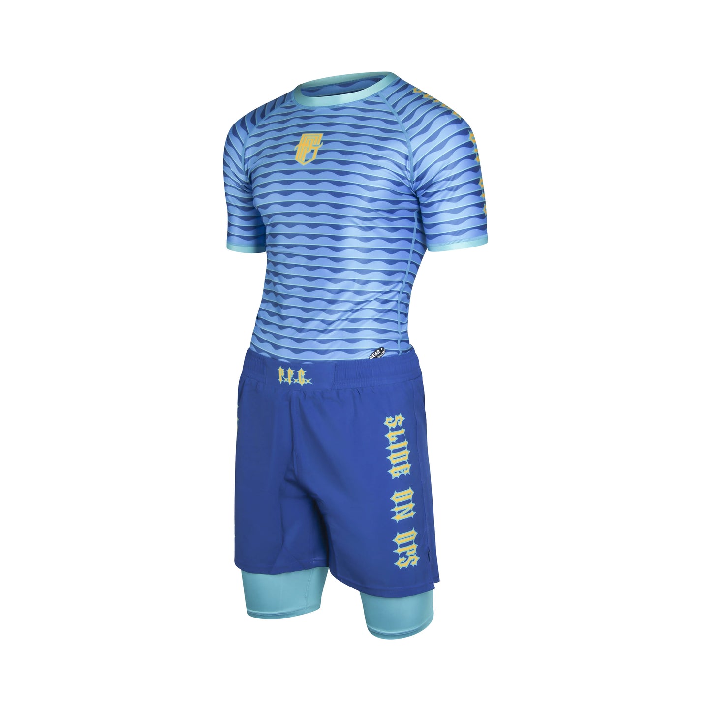 Pieters Fightgear Kids No - Gi Set – Brazil Edition (Blauw/Goud) - Pieters Fightgear