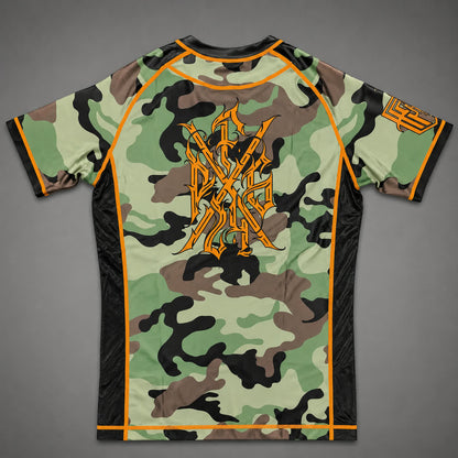 Pieters Fightgear Rashguard – Korte Mouw – Camouflage