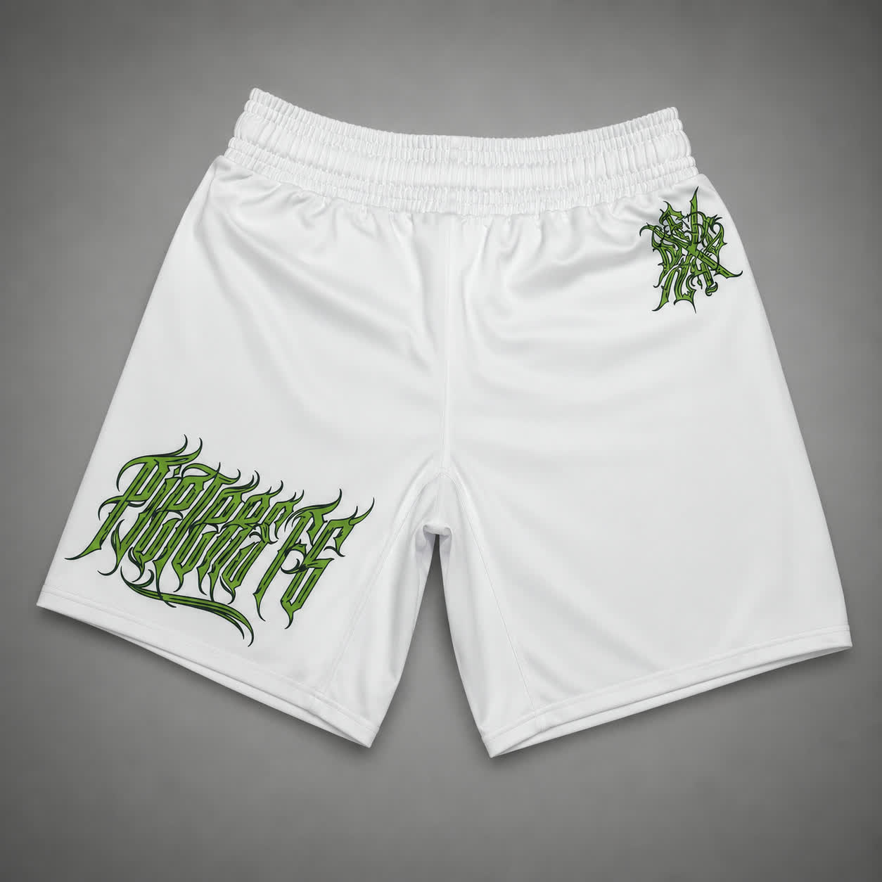 Pieters Fightgear Short – Wit/Groen