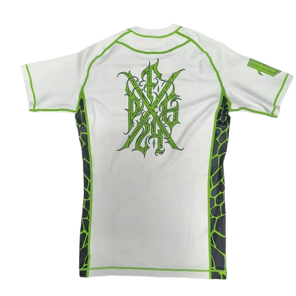 Pieters Fightgear Rashguard – Korte Mouw – Wit/Groen - Pieters Fightgear