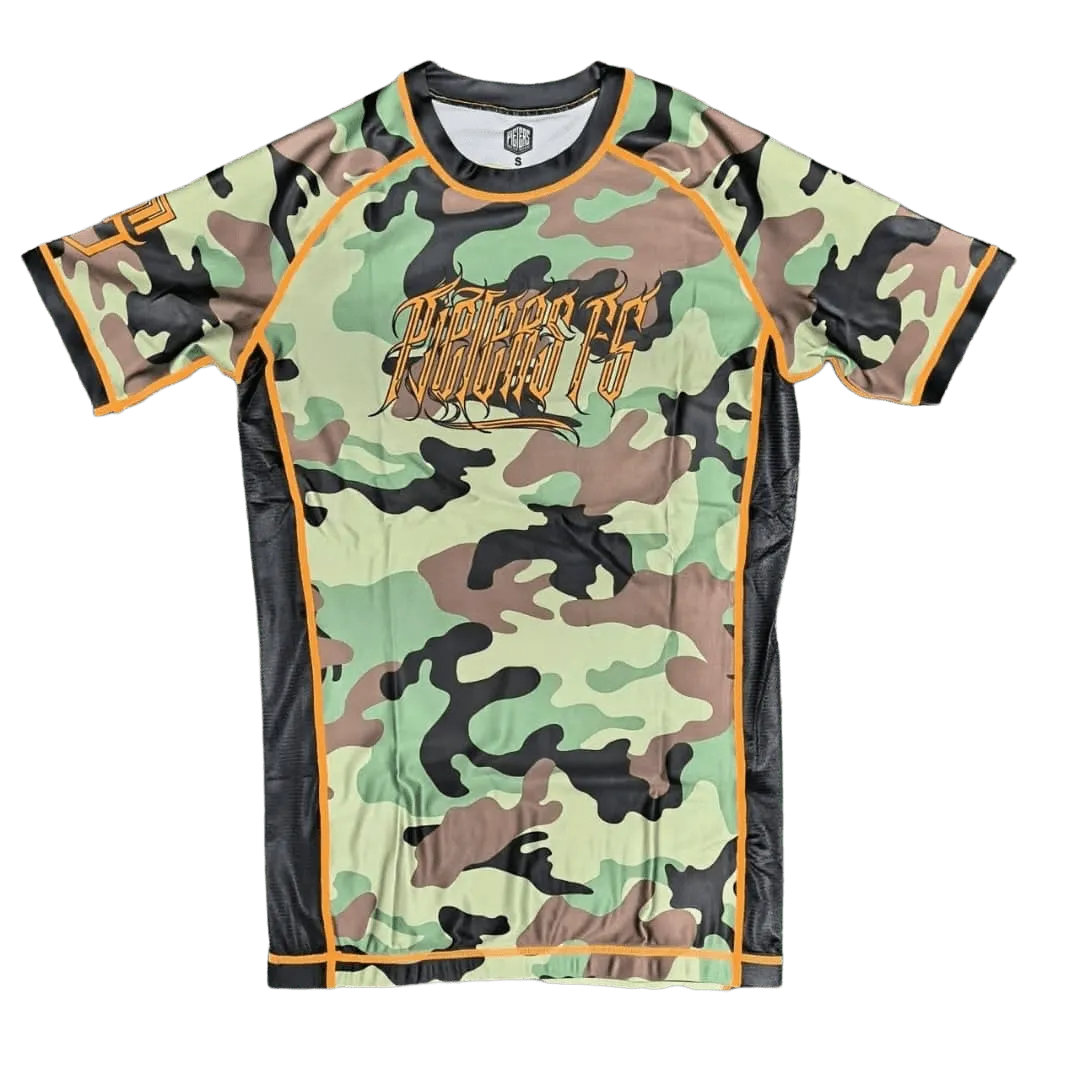 Pieters Fightgear Rashguard – Korte Mouw – Camouflage - Pieters Fightgear