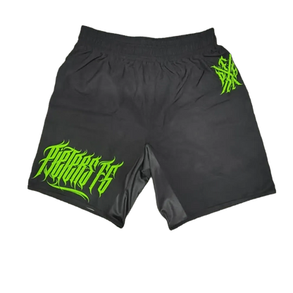 Pieters Fightgear Shorts – Zwart/Groen - Pieters Fightgear
