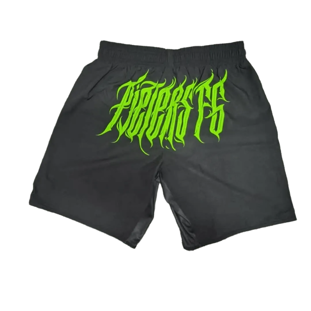 Pieters Fightgear Shorts – Zwart/Groen - Pieters Fightgear