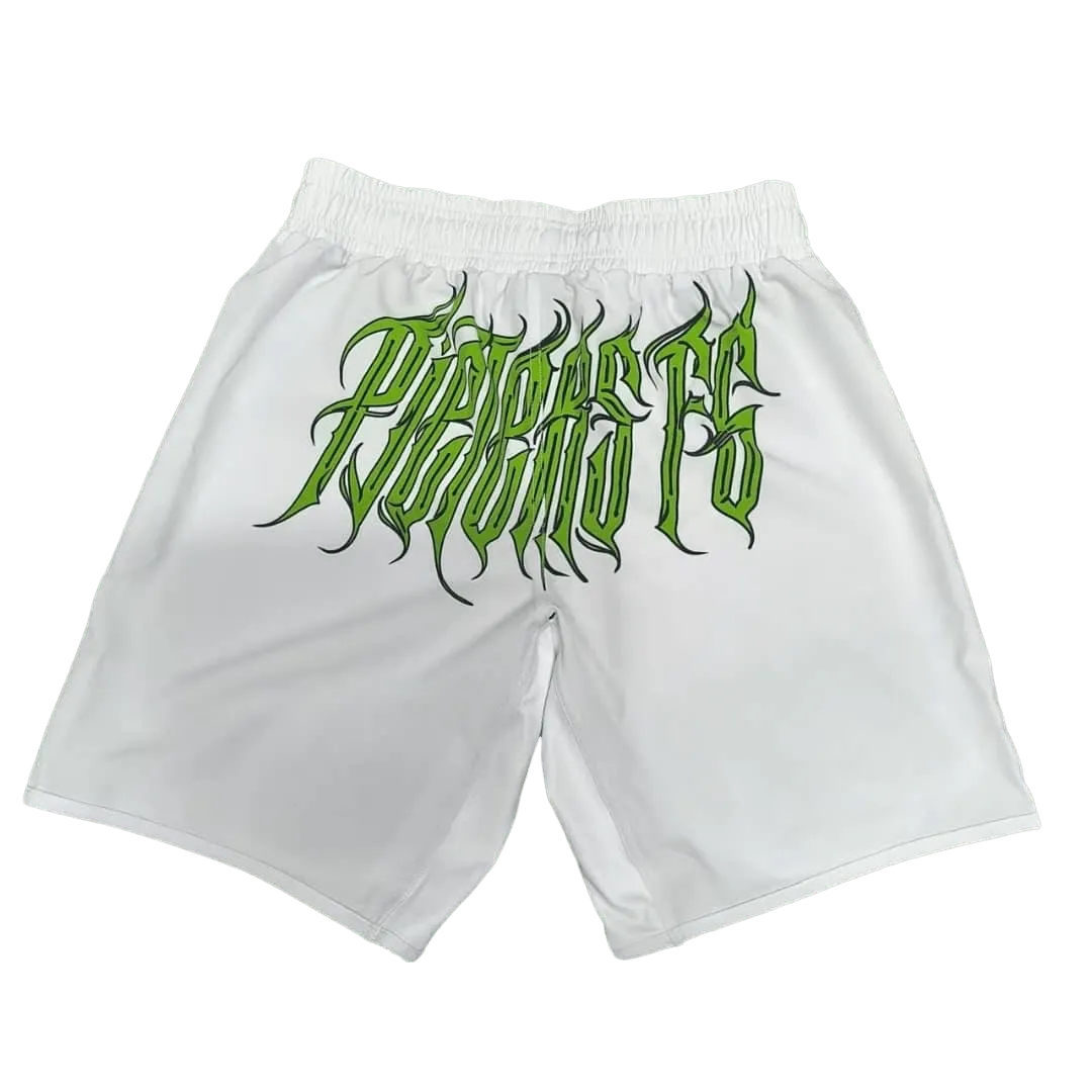 Pieters Fightgear Short – Wit/Groen - Pieters Fightgear