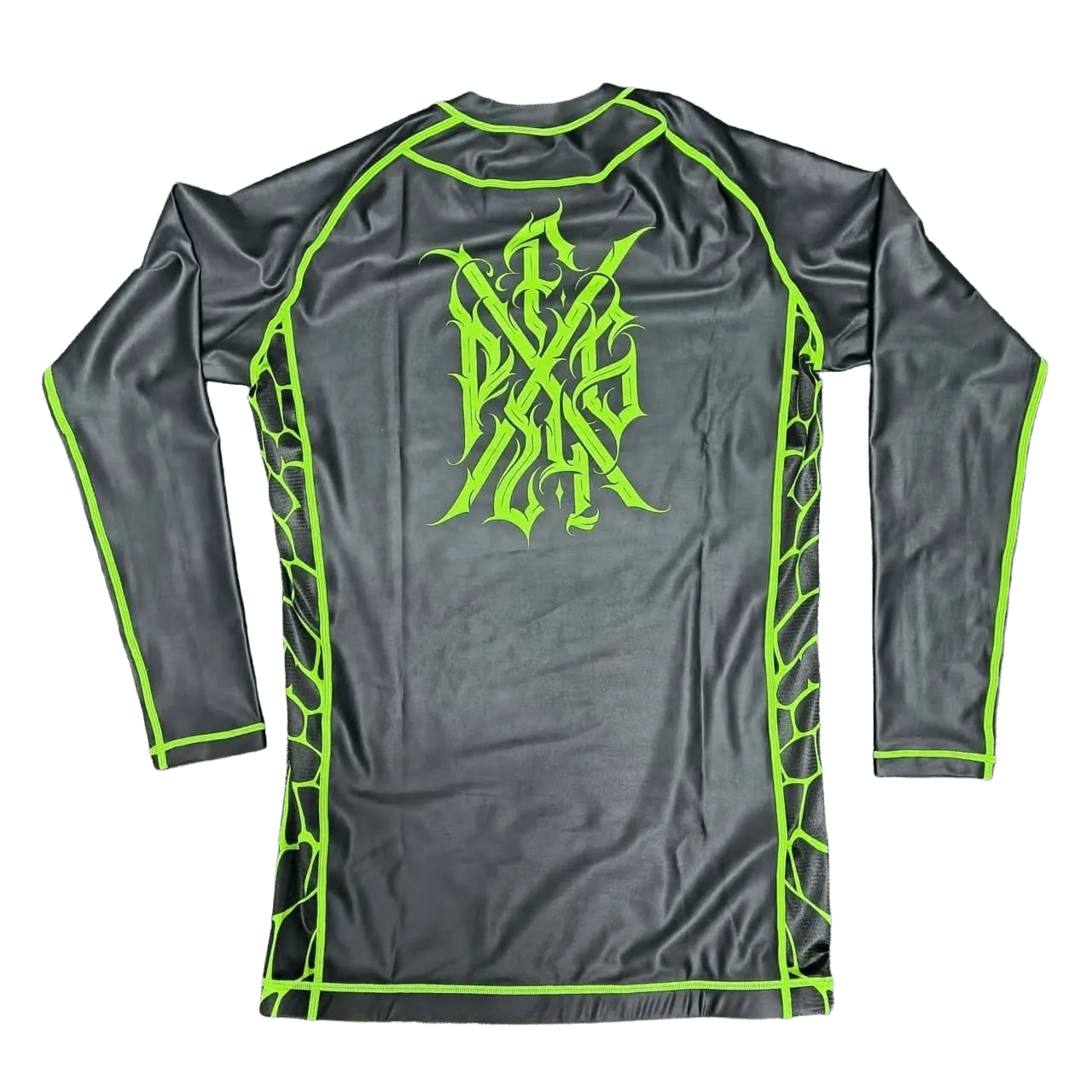 Fightgear Rashguard – Lange Mouw – Zwart/Groen - Pieters Fightgear